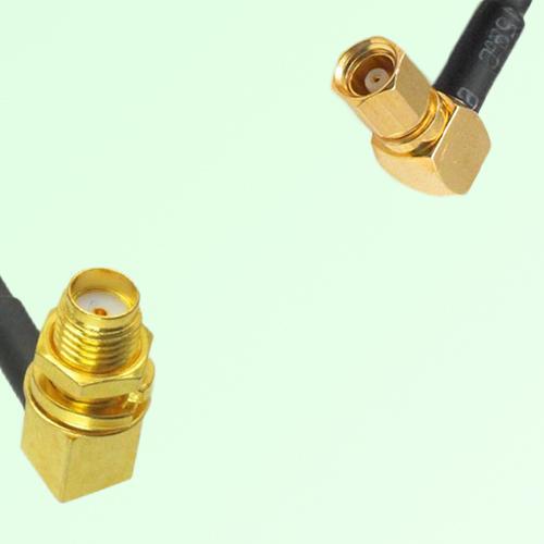 75ohm SMA Bulkhead Female R/A to SMC Female R/A Coax Cable Assembly