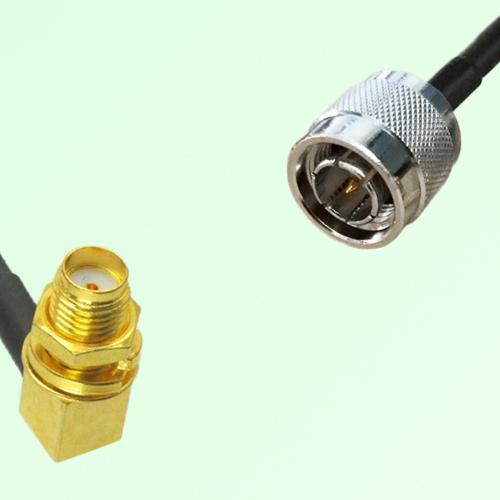 75ohm SMA Bulkhead Female Right Angle to TNC Male Coax Cable Assembly 75ohm SMA Bulkhead Female Right Angle to TNC Male Coax Cable Assembly