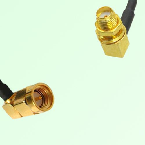 75ohm SMA Male R/A to SMA Bulkhead Female R/A Coax Cable Assembly 75ohm SMA Male R/A to SMA Bulkhead Female R/A Coax Cable Assembly