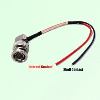 75 Ohm Y type Cable BNC Male Right Angle to Tinned Wires