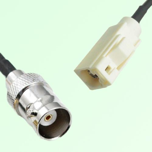 FAKRA SMB B 9001 white Female Jack to BNC Female Jack Cable