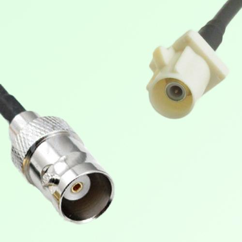 FAKRA SMB B 9001 white Male Plug to BNC Female Jack Cable FAKRA SMB B 9001 white Male Plug to BNC Female Jack Cable