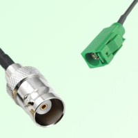 FAKRA SMB E 6002 green Female Jack to BNC Female Jack Cable