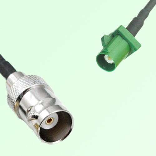 FAKRA SMB E 6002 green Male Plug to BNC Female Jack Cable