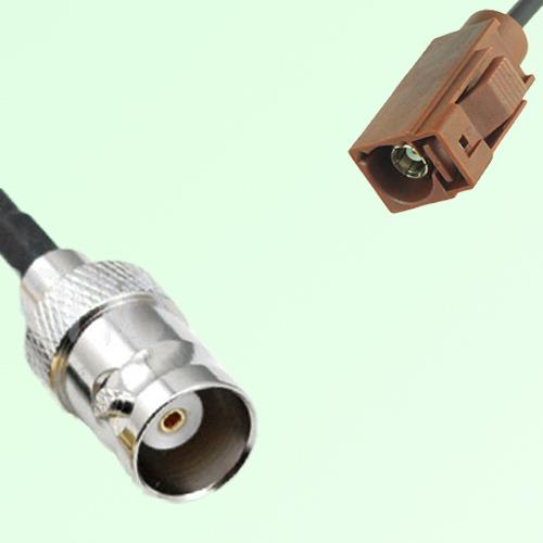 FAKRA SMB F 8011 brown Female Jack to BNC Female Jack Cable
