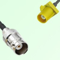 FAKRA SMB K 1027 curry Male Plug to BNC Female Jack Cable FAKRA SMB K 1027 curry Male Plug to BNC Female Jack Cable