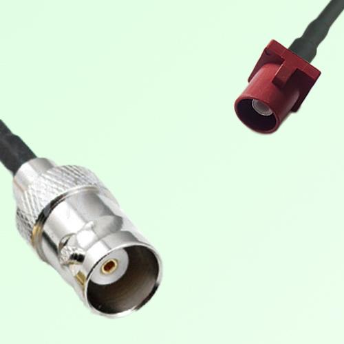 FAKRA SMB L 3002 carmin red Male Plug to BNC Female Jack Cable FAKRA SMB L 3002 carmin red Male Plug to BNC Female Jack Cable