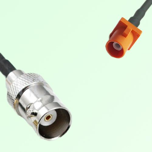 FAKRA SMB M 2003 pastel orange Male Plug to BNC Female Jack Cable FAKRA SMB M 2003 pastel orange Male Plug to BNC Female Jack Cable