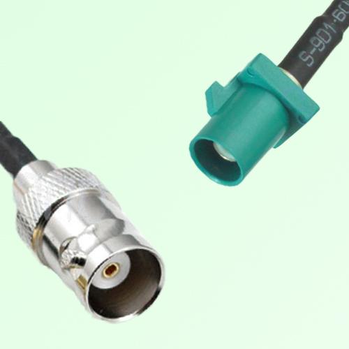 FAKRA SMB Z 5021 Water Blue Male Plug to BNC Female Jack Cable