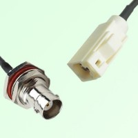 FAKRA SMB B 9001 white Female Jack to BNC Bulkhead Female Jack Cable FAKRA SMB B 9001 white Female Jack to BNC Bulkhead Female Jack Cable