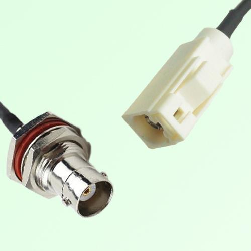FAKRA SMB B 9001 white Female Jack to BNC Bulkhead Female Jack Cable FAKRA SMB B 9001 white Female Jack to BNC Bulkhead Female Jack Cable