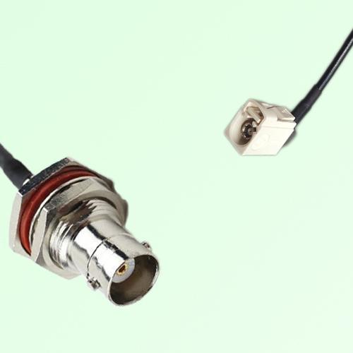 FAKRA SMB B 9001 white Female Jack RA to BNC Bulkhead Female Cable FAKRA SMB B 9001 white Female Jack RA to BNC Bulkhead Female Cable