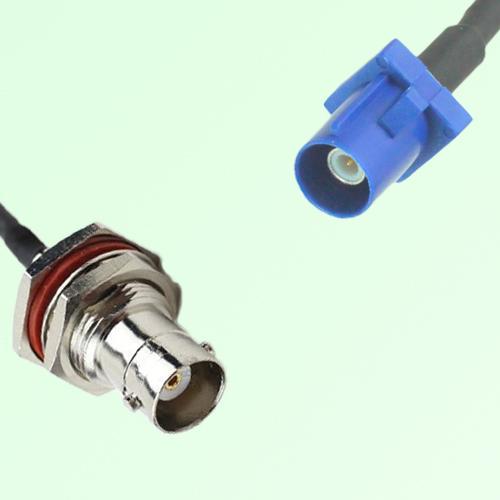 FAKRA SMB C 5005 blue Male Plug to BNC Bulkhead Female Jack Cable FAKRA SMB C 5005 blue Male Plug to BNC Bulkhead Female Jack Cable
