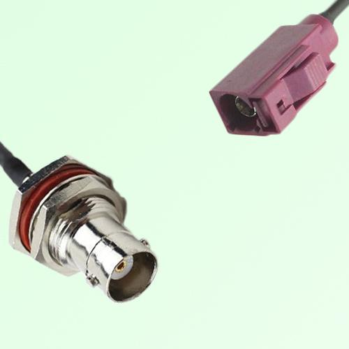 FAKRA SMB D 4004 bordeaux Female Jack to BNC Bulkhead Female Cable FAKRA SMB D 4004 bordeaux Female Jack to BNC Bulkhead Female Cable
