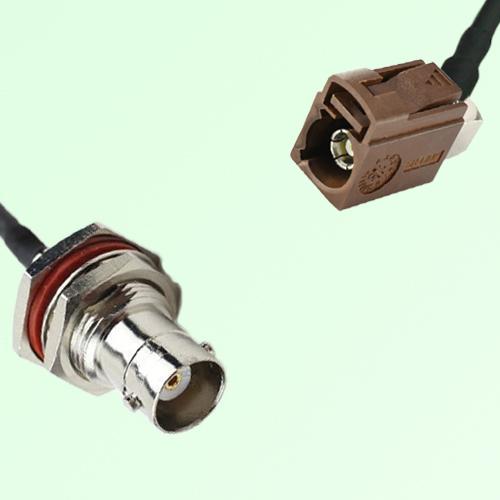 FAKRA SMB F 8011 brown Female Jack RA to BNC Bulkhead Female Cable