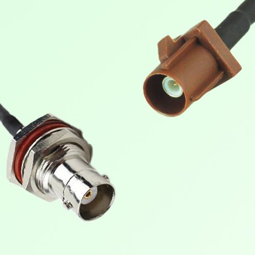 FAKRA SMB F 8011 brown Male Plug to BNC Bulkhead Female Jack Cable FAKRA SMB F 8011 brown Male Plug to BNC Bulkhead Female Jack Cable