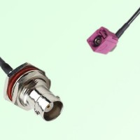 FAKRA SMB H 4003 violet Female Jack RA to BNC Bulkhead Female Cable