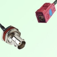 FAKRA SMB L 3002 carmin red Female Jack to BNC Bulkhead Female Cable FAKRA SMB L 3002 carmin red Female Jack to BNC Bulkhead Female Cable