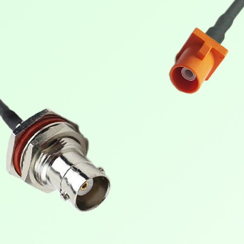 FAKRA SMB M 2003 pastel orange Male Plug to BNC Bulkhead Female Cable FAKRA SMB M 2003 pastel orange Male Plug to BNC Bulkhead Female Cable