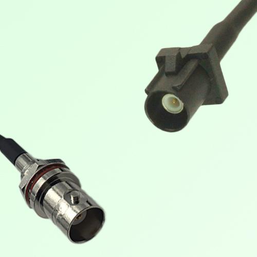 FAKRA SMB A 9005 black Male to BNC Front Mount Bulkhead Female Cable