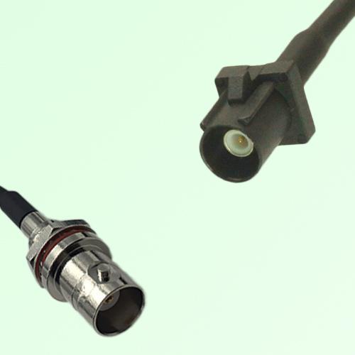 FAKRA SMB A 9005 black Male to BNC Front Mount Bulkhead Female Cable FAKRA SMB A 9005 black Male to BNC Front Mount Bulkhead Female Cable