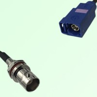 FAKRA SMB C 5005 blue Female to BNC Front Mount Bulkhead Female Cable