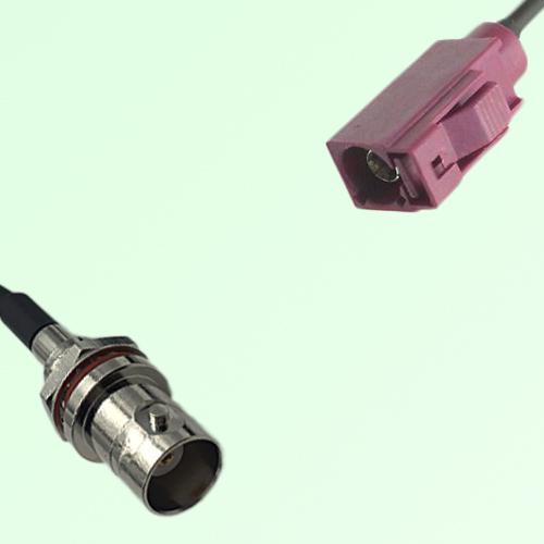 FAKRA SMB D 4004 bordeaux Female to BNC Front Mount Bulkhead Female Cable FAKRA SMB D 4004 bordeaux Female to BNC Front Mount Bulkhead Female Cable
