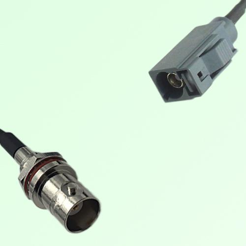 FAKRA SMB G 7031 grey Female to BNC Front Mount Bulkhead Female Cable FAKRA SMB G 7031 grey Female to BNC Front Mount Bulkhead Female Cable