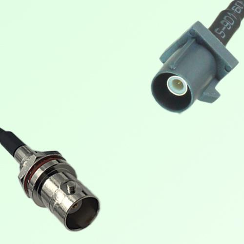 FAKRA SMB G 7031 grey Male to BNC Front Mount Bulkhead Female Cable FAKRA SMB G 7031 grey Male to BNC Front Mount Bulkhead Female Cable