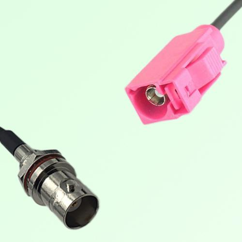 FAKRA SMB H 4003 violet Female to BNC Front Mount Bulkhead Female Cable FAKRA SMB H 4003 violet Female to BNC Front Mount Bulkhead Female Cable