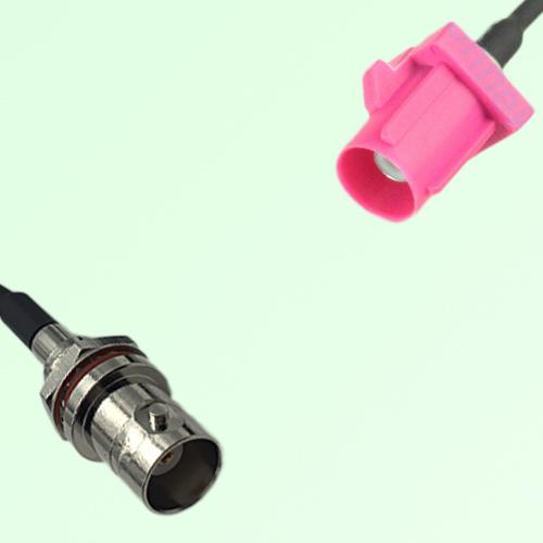 FAKRA SMB H 4003 violet Male to BNC Front Mount Bulkhead Female Cable