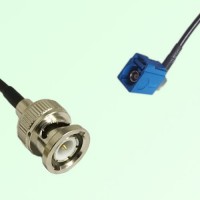 FAKRA SMB C 5005 blue Female Jack Right Angle to BNC Male Plug Cable