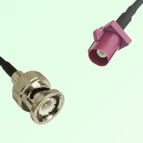 FAKRA SMB D 4004 bordeaux Male Plug to BNC Male Plug Cable
