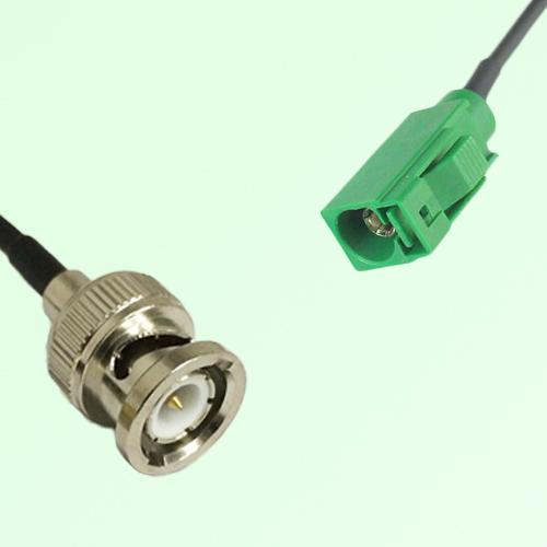 FAKRA SMB E 6002 green Female Jack to BNC Male Plug Cable