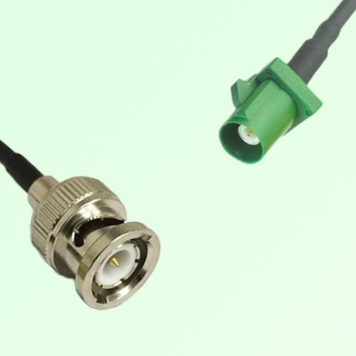 FAKRA SMB E 6002 green Male Plug to BNC Male Plug Cable