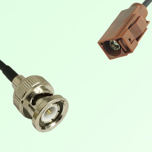 FAKRA SMB F 8011 brown Female Jack to BNC Male Plug Cable