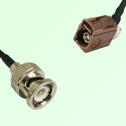 FAKRA SMB F 8011 brown Female Jack Right Angle to BNC Male Plug Cable FAKRA SMB F 8011 brown Female Jack Right Angle to BNC Male Plug Cable
