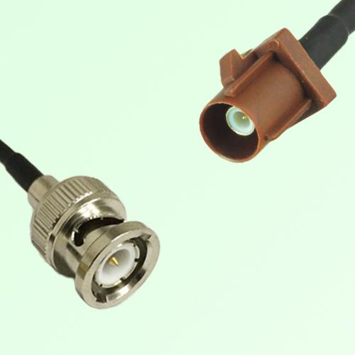 FAKRA SMB F 8011 brown Male Plug to BNC Male Plug Cable