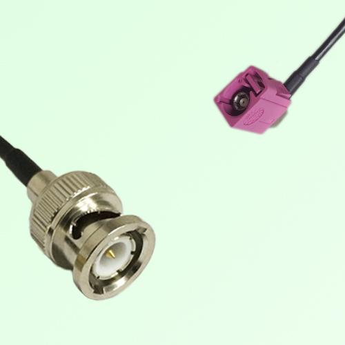 FAKRA SMB H 4003 violet Female Jack Right Angle to BNC Male Plug Cable