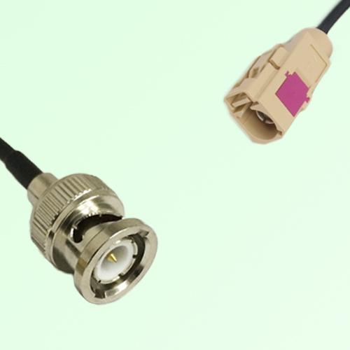 FAKRA SMB I 1001 beige Female Jack to BNC Male Plug Cable