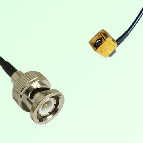 FAKRA SMB K 1027 Curry Female Jack Right Angle to BNC Male Plug Cable