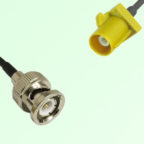 FAKRA SMB K 1027 Curry Male Plug to BNC Male Plug Cable