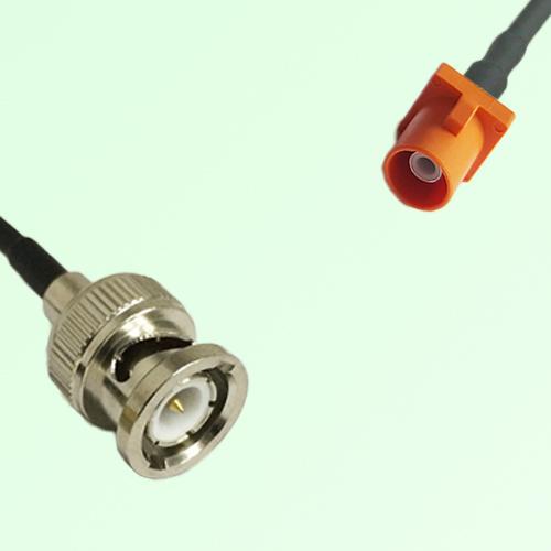 FAKRA SMB M 2003 pastel orange Male Plug to BNC Male Plug Cable