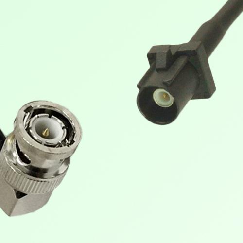 FAKRA SMB A 9005 black Male Plug to BNC Male Plug Right Angle Cable