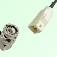 FAKRA SMB B 9001 white Female Jack to BNC Male Plug Right Angle Cable