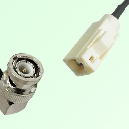 FAKRA SMB B 9001 white Female Jack to BNC Male Plug Right Angle Cable FAKRA SMB B 9001 white Female Jack to BNC Male Plug Right Angle Cable