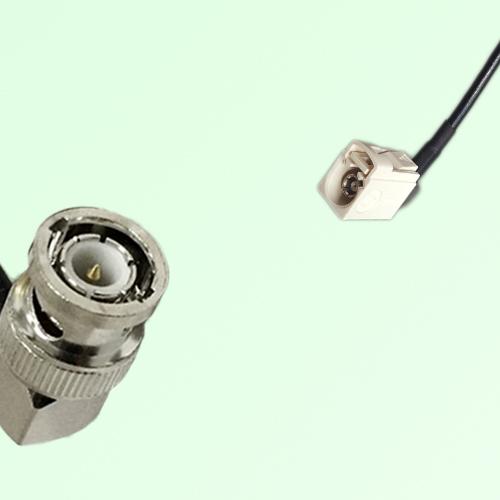 FAKRA SMB B 9001 white Female Jack RA to BNC Male Plug RA Cable FAKRA SMB B 9001 white Female Jack RA to BNC Male Plug RA Cable
