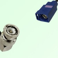 FAKRA SMB C 5005 blue Female Jack to BNC Male Plug Right Angle Cable