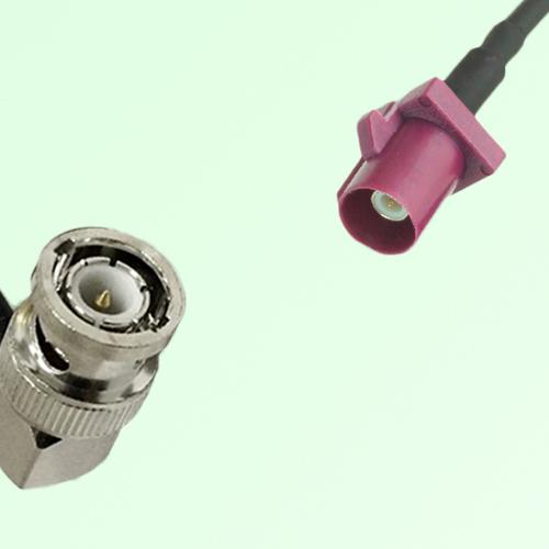 FAKRA SMB D 4004 bordeaux Male Plug to BNC Male Plug Right Angle Cable