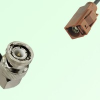 FAKRA SMB F 8011 brown Female Jack to BNC Male Plug Right Angle Cable